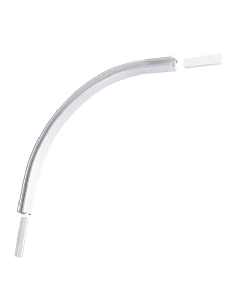 Codo Con Empalme Para Riel Aluminio P-950 Blanco