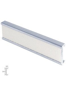 Perfil Estor Velcro P-909  3,0mt Plata