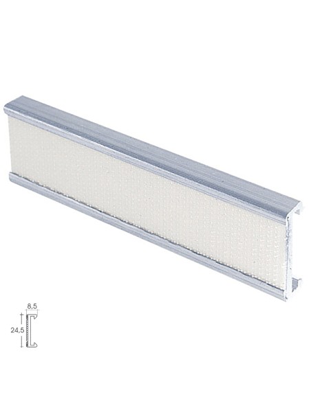 Perfil Estor Velcro P-909  3,0mt Plata