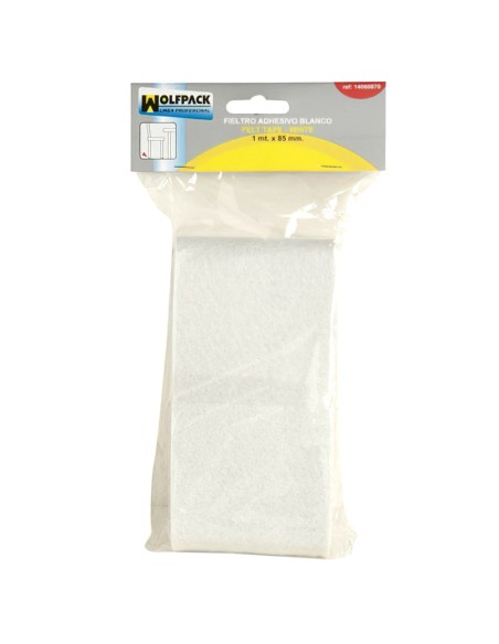 Fieltro Adhesivo 1m. x 85 mm. Blister Blanco