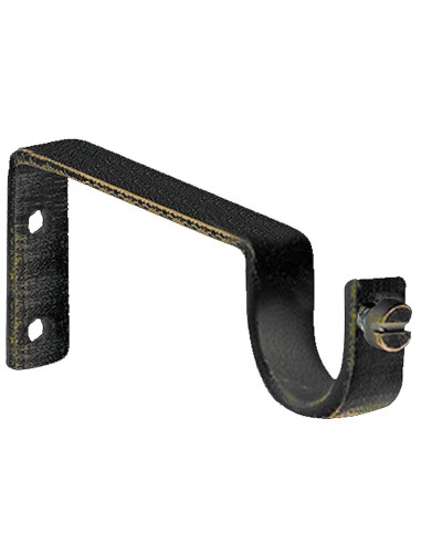 Soporte Sencillo Forja Ø 20 mm. Negro / Dorado...