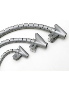 Organizador Cables Con Clip Gris 15 mm. 2,5 M.
