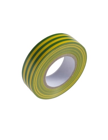 Cinta Aislante 20 m. x 19 mm.  Amarilla / Verde...