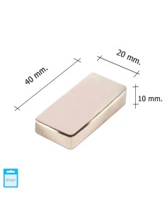 Iman Wolfpack Neodimio Rectangular 40x20x10 mm. (Blister...