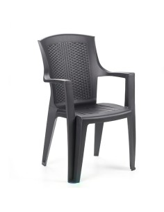 Silla resina ratan SATURNIA antracita 08330006