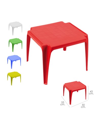 Mesa Resina Infantil Colores Surtidos