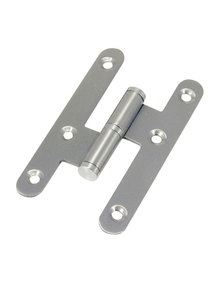 Pernio Inox Canto Redondo Sin Remate 100 mm.  Izquierda