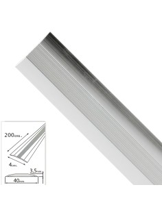 Tapajuntas Adhesivo Para Moquetas Metal Plata 200,0 cm.