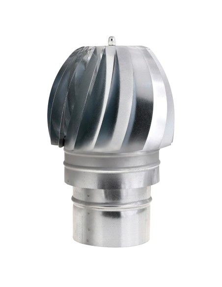 Wolfpack Sombrero Extractor Galvanizado para Estufa, Chimenea, Extracción de Humos, Para tubo Ø 120 mm.