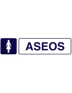 Rotulo Adhesivo 250x63 mm. Aseos Señoras