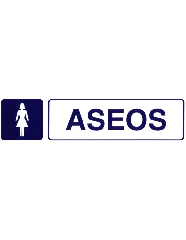 Rotulo Adhesivo 250x63 mm. Aseos Señoras