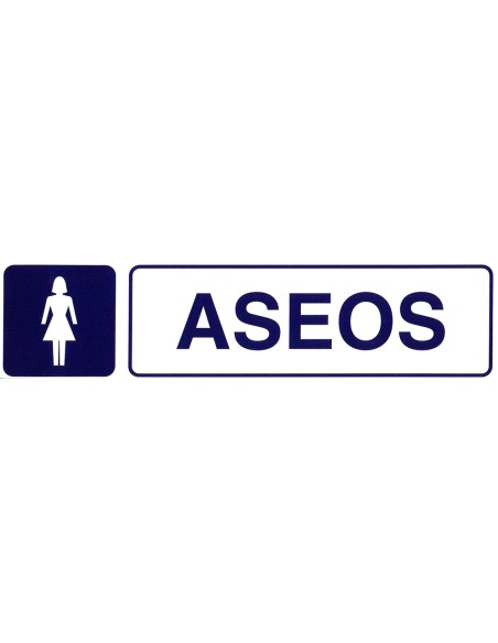 Rotulo Adhesivo 250x63 mm. Aseos Señoras