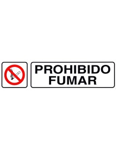 Rotulo Adhesivo 250x63 mm. Prohibido Fumar