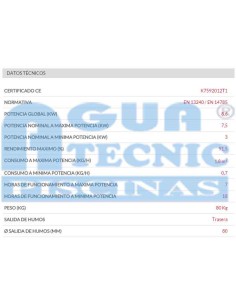 Estufa pellet HERGOM Adda   8 kw burdeos (Descatalogado) 2