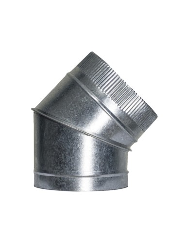 EXOJO Exogalva single galvanized chimney elbow 250mm 45º CGS25045