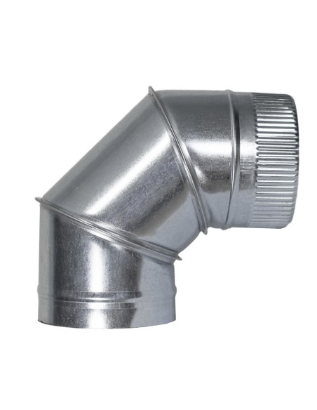 Codo Estufa Galvanizado de 250 mm. 90° (0,8 mm.)