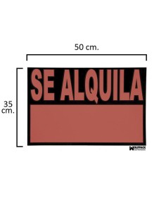 Cartel Se Alquila  50x35 cm.