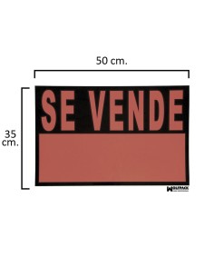 Cartel Se Vende  50x35 cm.