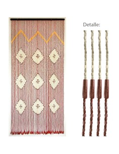 Cortina Puerta 56 Tiras Madera 90x200 cm.