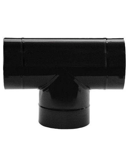 Te Estufa Negro Vitrificado 100 mm. 90°