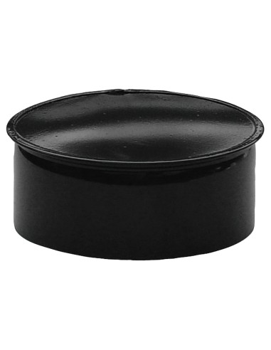 Tapa Tubo Estufa Negro Vitrificada 120 mm.