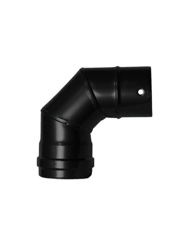 Codo Estufa Pellet Vitrificado Ø80 mm  90°