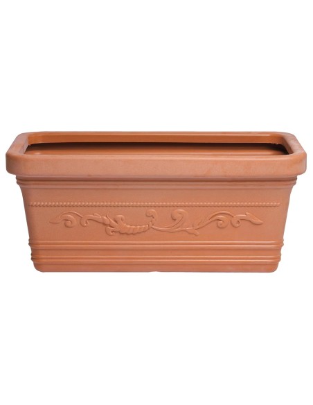 Macetero rectangular resina SATURNIA color Terracota 80x40cm 08093445