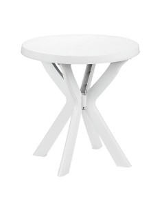 Mesa Resina Blanca Redonda Ø 70 x 72 cm. (Alt)