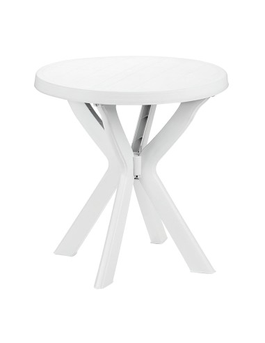 Mesa Resina Blanca Redonda Ø 70 x 72 cm. (Alt)