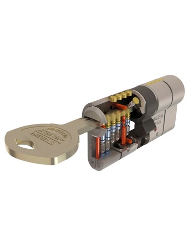 Cilindro Tesa Seguridad T70  30x30 Latonado...