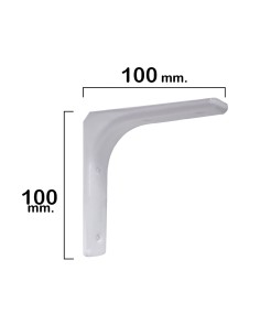 Palomilla Reforzada Blanca   100x100 mm.