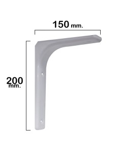 Palomilla Reforzada Blanca   200x150 mm.