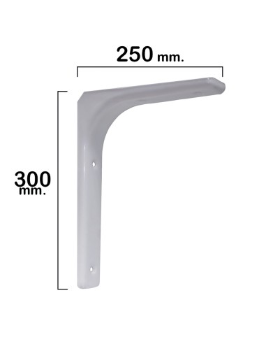 Palomilla Reforzada Blanca   300x250 mm.