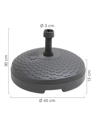 Base Sombrilla Resina Simil Ratan Ø45x15 cm. 20...