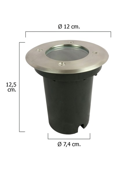 Foco Led Empotrar IP54 Color Inox