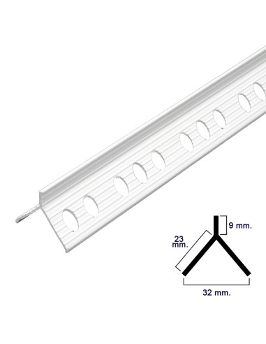 Guardavivos Pvc Flecha Para Mortero Barra 2,5...