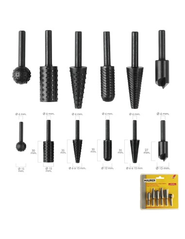 Juego Fresas Rotativas Para Metal y Madera 6...