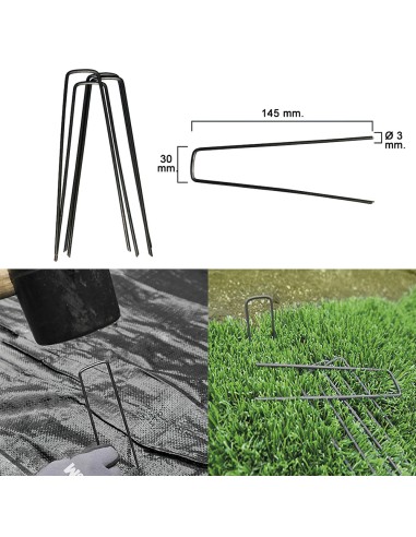 Grapa Metálica Para Fijacion Mallas y Cesped...