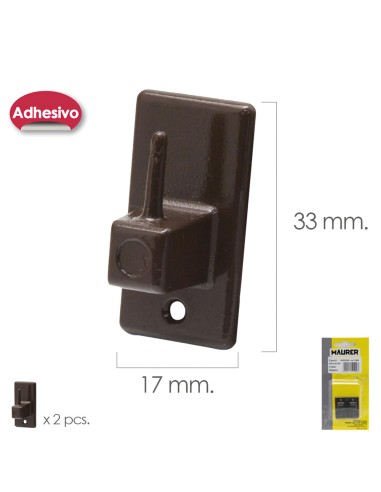 Gancho Visillo / Cortina Adhesivo Marron...