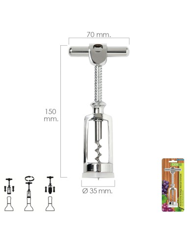 Sacacorchos Bodega Manual Cromado