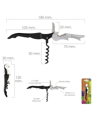 Sacacorchos Camarero Profesional Dos Tiempos...