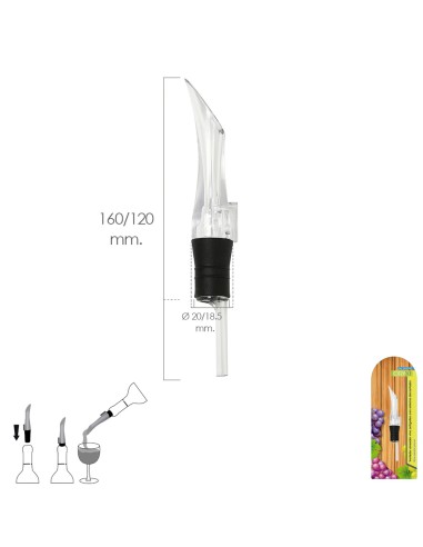 Vertedor Aireador Vino Antigoteo Con Sistema...