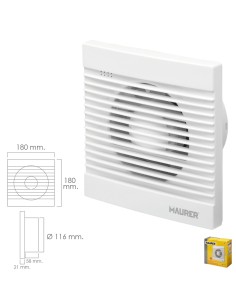 Extractor Humos Baño 16 Watt. Salida Ø 116 mm. Extractor...