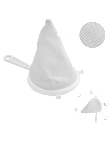 Colador Tela Franela Armazón de Plastico Ø 14...