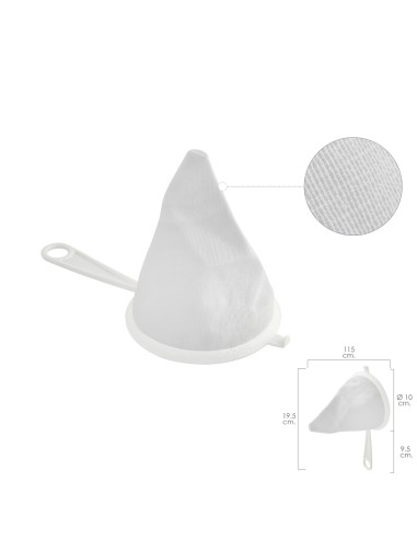 Colador Tela Franela Armazón de Plastico Ø 10 cm.