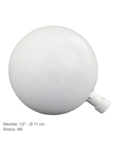 Boya plastico 1/2" x 11 Ø cm. rosca M6.