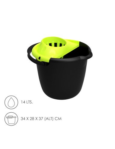 Cubo fregona ORIYX redondo 14lt con escurridor...