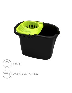 Cubo fregona ORYX con escurridor rectangular 16lt 05476005