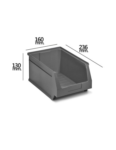 Gaveta Apilable Almacenamiento Gris Nº52...