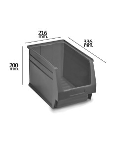 Gaveta Apilable Almacenamiento Gris Nº55 336x216x200 mm....